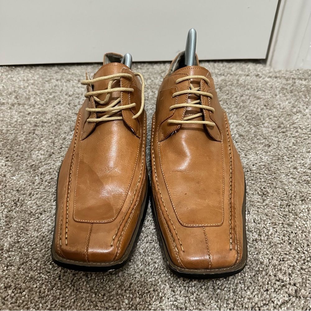 Stacy Adams Brown Leather Lace-Up Men’s Dress Shoes Size 10.5